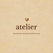Refined Atelier Logo with Tea Leaf (512 x 512 px)